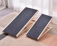 Escalier pliable en bois rectangle moderne et réglable pour chiens, petits animaux, accessoire de lit solide pour animaux de compagnie, intérieur et extérieur pour la maison