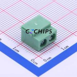 DB126V-5.0-2P-GN-P Screw Terminal Block Through hole Component (THT),P=5mm Connector 1x2P 5mm Green Through Hole - Product Image 2