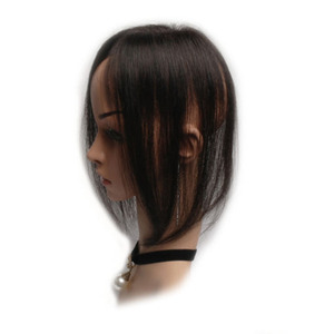 12 pouces léger volumineux conception coréenne 100% perruques de cheveux humains mi droite main attachée perruque respirant peignes intérieurs usure quotidienne - Product Image 2