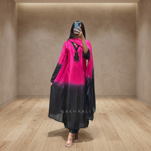New Designer Wedding Party Wear Top-Plazzo Dupatta Heavy Embroidery Beads Work French Crep Silk Stretchable Quick Dry - Product Image 1