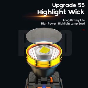 CITICITY Lampe frontale puissante avec capteur, rechargeable par USB, étanche, lumière blanche LED, idéale pour la pêche et le camping - Product Image 2