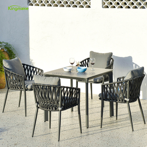 <span class=keywords><strong>Ensemble</strong></span> de Table et chaise en <span class=keywords><strong>bois</strong></span> de luxe 6 places en aluminium, <span class=keywords><strong>ensemble</strong></span> de Table basse de <span class=keywords><strong>balcon</strong></span> prêt à être expédié - Product Image 5