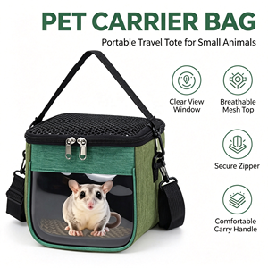 Sac de transport portable et respirant pour animaux de compagnie avec fenêtre transparente, idéal pour les sugar gliders, hamsters, écureuils, hérissons, cochons <span class=keywords><strong>d</strong></span>'<span class=keywords><strong>Inde</strong></span> - Product Image 5