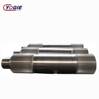 Presisi Tinggi Modul Besar Baja Tempa Panjang Transmisi Heliks Output Drive Input Pinion Spline Poros Pinion