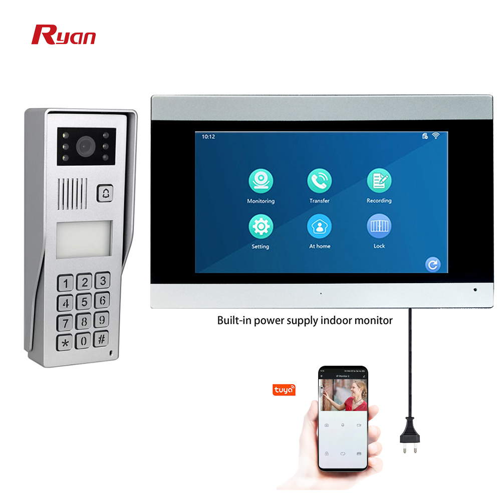 2 провода видео-телефон двери Система внутренней связи ip-телефон компании с 7 дюймовым HD экран монитор умнее домофон система входа для Вилла безопасности