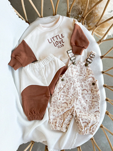 Vente en gros de vêtements pour enfants avec broderie personnalisée Sweat-shirt en éponge française à blocs de couleurs et <span class=keywords><strong>survêtement</strong></span> de jogging - Product Image 5