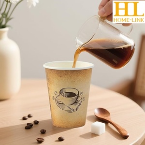 Vasos de Pulpa de Madera Biodegradables de Pared Simple para Bebidas Calientes/Frías de 6oz-32oz, Impresión Flexográfica con Logotipo Personalizado - Product Image 4