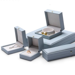 Custom PU Leather Luxury Jewelry Gift Packaging <b>Case</b> Rectangle Storage Box for Ring Pendant - Product Image 6