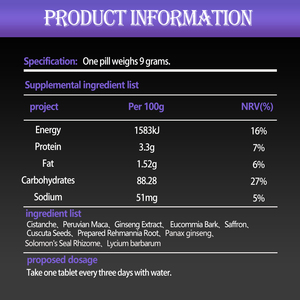 Suplemento Herbal Orgánico de Maca para la Vitalidad Masculina, Pastillas Naturales para Prolongar el Tiempo <span class=keywords><strong>y</strong></span> Aumentar la Energía en Hombres - Product Image 3