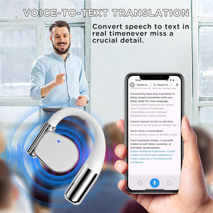 Tai nghe dịch Tai nghe thời gian thực, Dịch giả không dây 3 trong 1 với 144 ngôn ngữ, thiết kế khử tiếng ồn 40hbattery - Product Image 5