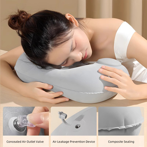 U-Shaped Inflatable Travel <b>Pillow</b> Portable Air Neck Support Cushion Comfortable Sleeping Press to Inflate <b>Pillow</b> Neck <b>Pillow</b> - Product Image 3