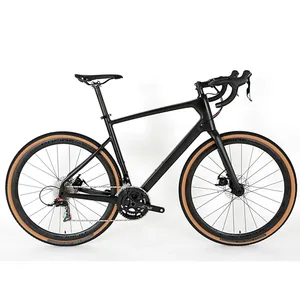 Twitter-bicicleta 700C, rueda de 22 velocidades, cuadro aerodinámico sin pintar, grava de carbono completa, sin logotipo, 2021