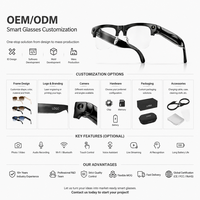 Lunettes Intelligentes M96 avec Traduction IA, Enregistrement Vidéo 8MP 1080P, Transmission WiFi, Étanchéité IPX-4, Recharge Magnétique, 290mAh