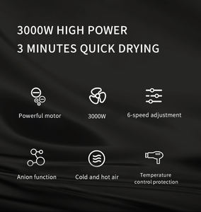 Secador de Pelo <span class=keywords><strong>SURKER</strong></span> de Alta Potencia con Iones Negativos, Viento Frío y Caliente para Uso Doméstico - Product Image 6
