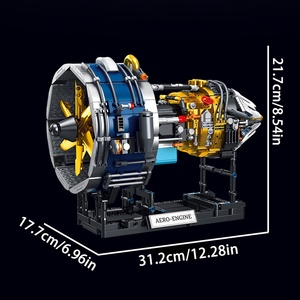 Modèle de blocs de construction éducatifs transfrontaliers Gao Misi T4064, moteur de navette spatiale plaqué ABS, 40 pièces, jouet d'assemblage pour - Product Image 3