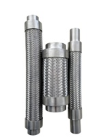 Tuyau flexible métallique tressé en acier inoxydable 304 DN 8, assemblage de tuyau corrugué hélicoïdal résistant à la chaleur, taille personnalisable