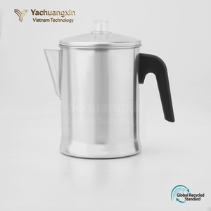 Camping American style coffee pot, outdoor aluminum coffee pot, coffee extraction drip pot, 20 <b>cup</b> <b>steaming</b> coffee pot - Product Image 2