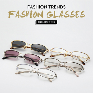 Lunettes <span class=keywords><strong>de</strong></span> soleil rétro à monture carrée en métal, monture légère, verres multicolores, neutres, universelles, pour les trajets quotidiens - Product Image 1