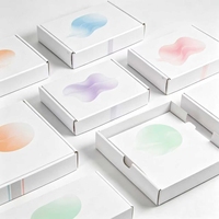 Boîtes d'expédition pliables personnalisées haut de gamme avec impression dégradée à ondulations blanches, vente en gros, emballage cadeau en carton ondulé