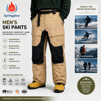 Pantalons de ski imperméables personnalisés pour hommes, pantalons de ski, pantalons cargo pour la neige, pantalons de snowboard, fabrication sur mesure OEM