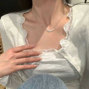 Vendita calda Trending Star della moda iniziale collane con ciondolo a croce simpatiche catene geometriche Boho per ragazze all'ingrosso - Product Image 1
