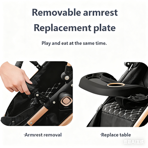 <strong>Newborn</strong> Foldable Deluxe Compact Baby Stroller with Stainless Steel Frame-Travel System Portable &amp; <strong>Car</strong> Compatible for New Parents - Product Image 6