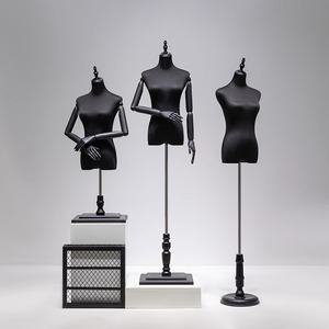<span class=keywords><strong>Mannequin</strong></span> de <span class=keywords><strong>couture</strong></span> pour femme, buste avec tête, en mousse et tissu, pose debout, pour présentation de vêtements - Product Image 2