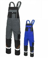 Ensemble de vêtements de travail haute visibilité pour hommes, en toile de polyester durable et réfléchissante, veste et pantalon de mécanicien avec plusieurs poches et genouillères