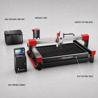 Máquina de Corte por Chorro de Agua Automática WONLEAN de 5 Ejes CNC de Precisión para Piedra, Vidrio, Acrílico, Madera, Caucho y Materiales Compuestos