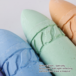 Macaron Neon/Glitter 6 colores Tiza de colores soluble en agua Tiza colorida no tóxica Graffiti borrable al aire libre para dibujar - Product Image 3