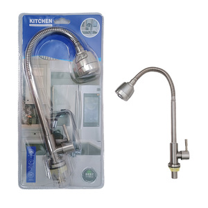 <span class=keywords><strong>Robinet</strong></span> d'évier de cuisine à eau froide, en acier inoxydable 360 °   <span class=keywords><strong>Robinet</strong></span> <span class=keywords><strong>flexible</strong></span> à col de cygne avec tuyau pliable - Product Image 4