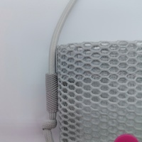 Sac bandoulière pour téléphone portable, pochette pour téléphone avec cordon, pochette de rangement en maille, mini pochette en maille pour téléphone et trousse de toilette