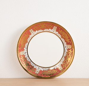 Wholesale Luxury Gold Rimmed Ceramic <b>Dinnerware</b> <b>Set</b>, Royal Red & Gold Porcelain Plates Bowls Mugs for Wedding Banquet - Product Image 4