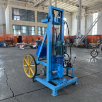 Grande roue 100m foreur de puits d'eau portable 3kw-4kw plate-forme de forage de puits d'eau télescopique hydraulique électrique pour la construction agricole