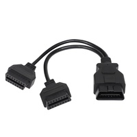 Cable Divisor OBD OBD2 de 16 Pines Macho a Hembra, Cable Y Macho a 2 Hembras para Escáner de Diagnóstico OBD2, Lector de Códigos de Error