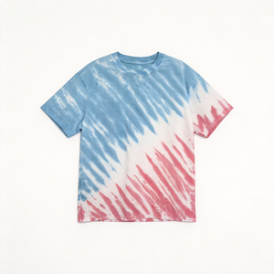 <span class=keywords><strong>Camiseta</strong></span> Premium de 220g 100% Algodón con Estampado Geométrico Tie-Dye - Personalizable, Cuello Redondo, Corte Regular, Transpirable y Ecológica - Product Image 1