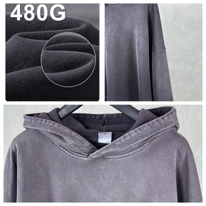 TKAN475 Heavyweight 450 Gsm Terry Cotton Wholesale Blank Streetwear Oversized Cotton Acid Wash Women's Hoodies Custom Logo - Product Image 4