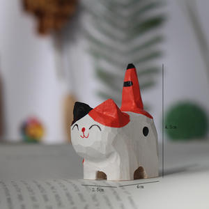 เครื่องประดับไม้รูปสัตว์น่ารัก <span class=keywords><strong>ลาย</strong></span>การ์ตูนเสือแกะสลักจาก<span class=keywords><strong>ไม้</strong></span> ของที่ระลึกสำหรับการเดินทาง - Product Image 4