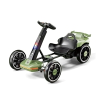 Go Kart Listrik Anak Empat Roda Plastik, Mainan Tunggang Lipat Portabel dengan Remote Control untuk Unisex