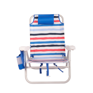 كرسي شاطئ خفيف الوزن بطراز عصري مصنوع من الألومنيوم ويمكن تعليقه على الخلف ويتميز بخمسة أوضاع قابل للضبط كرسي بحمالات علوية ومعلق وقابل للطي - Product Image 2