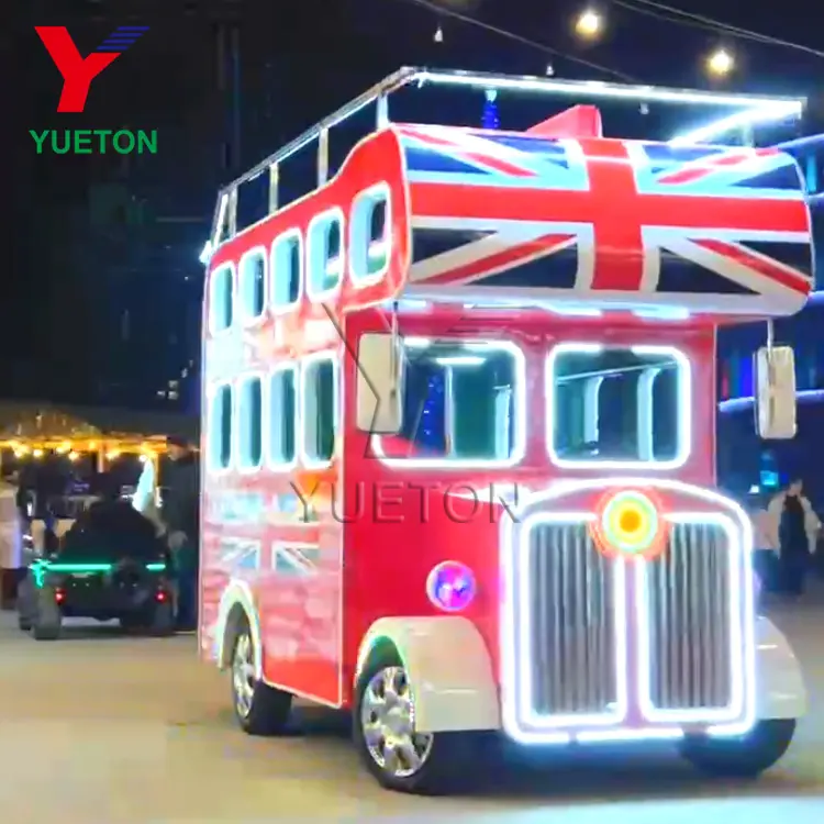 China New Luxury 20 Seats Resort Scenic Shuttle Bus London Double Deker Signtseeing Electric Mini Tourist Bus For Sale