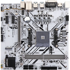 เมนบอร์ด ONDA B450S-W รองรับ AMD B450/Socket AM4 Ryzen รุ่นที่ 1-5 สำหรับงานบันเทิงและสำนักงาน เมนบอร์ด B450 ใหม่จาก ONDA - Product Image 1