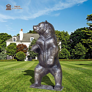 Уличные бронзовые статуи медведя гризли в натуральную величину - Product Image 6