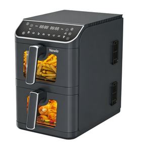 Friteuse à air double compartiment 13L avec fenêtre, paniers doubles 6.5L+6.5L, technologie <span class=keywords><strong>de</strong></span> cuisson à 360 degrés, 8 préréglages, écran tactile numérique, sans <span class=keywords><strong>huile</strong></span> - Product Image 1