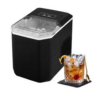 Machine à glaçons de comptoir certifiée CE, 12 kg/24h, autonettoyante, 2 tailles de glaçons, portable, pour la maison, la cuisine, le bar, le camping-car, le bureau, le café - Product Image 1