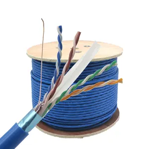 Fábrica personalizada de alta velocidad UTP FTP SFTP 305m PVC Cat6 LAN Ethernet cable CAT 6 cable de red Cat6a