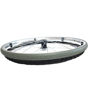 24X1 <span class=keywords><strong>3</strong></span>/8 Inch Rolstoel Pu Platte Vrije Wielen 14X1.375 Rolstoel Pu Geschuimd Bandenwiel Met Hoes - Product Image 2