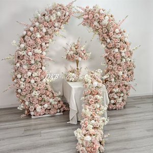 Arrangement floral de haute qualité, arche de mariage blanche de luxe, fleurs artificielles, arche de fleurs, décoration de centre de table de mariage - Product Image 3