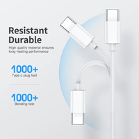 Cable Tipo C a Tipo C de 1m y 2m de 60W para iPhone 17, Cable Cargador Tipo C para iPhone, iPad y MacBook, Chargeur iPhone