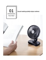 D606 Vente en gros usine – Mini ventilateur de voiture portable USB rechargeable de haute qualité, 3600 mAh, moteur sans balais, 4 vitesses réglables, silencieux